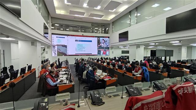 111年12月27日在中央災害應變中心舉辦輸電線路災害高司演練