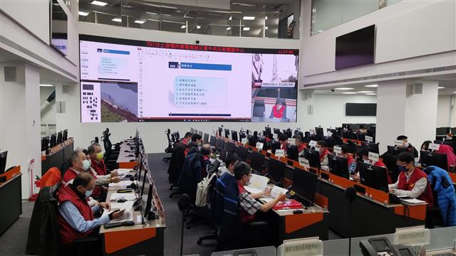 111年12月27日在中央災害應變中心舉辦輸電線路災害高司演練