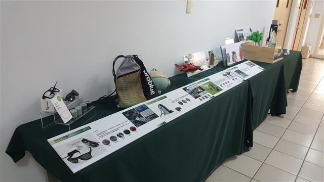 「綠色材料及循環經濟」展品展示區。
