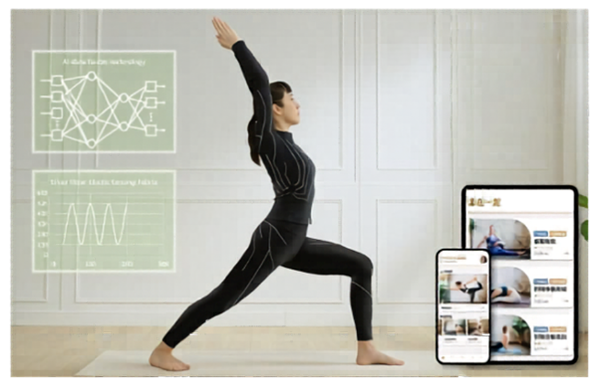 Combining AI real-time motion recognition with voice guidance to deliver personalized posture correction, enhancing exercise efficiency and safety.