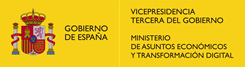 另開視窗，連結到西班牙經濟及數位轉型事務部 Ministerio de asuntos economicos y transfotmacion digital