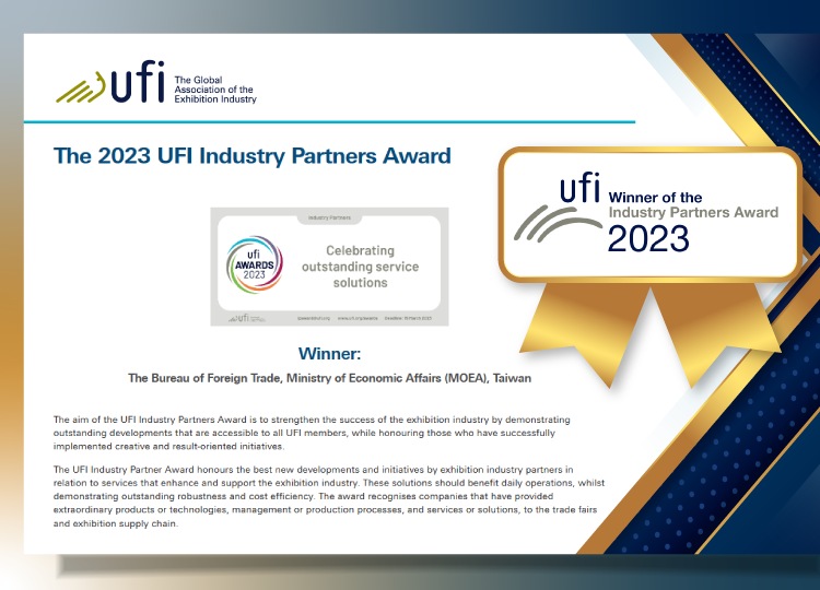 Taiwan's BOFT Wins the 2023 UFI Industry Partners Award