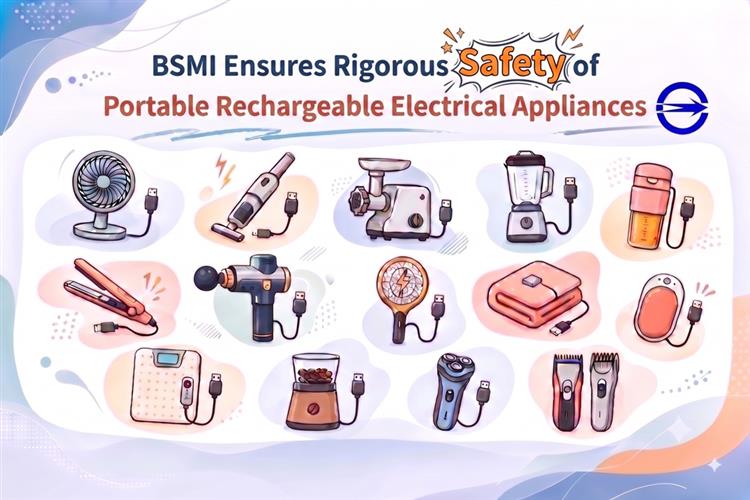 BSMI Ensures Rigorous Safety of Portable Rechargeable Electrical Appliances
