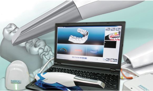 圖2 口內掃描暨數位牙體雲端作業系統，可進行數位牙體製作，後續可再整合3D列印技術，搶攻全球市場
