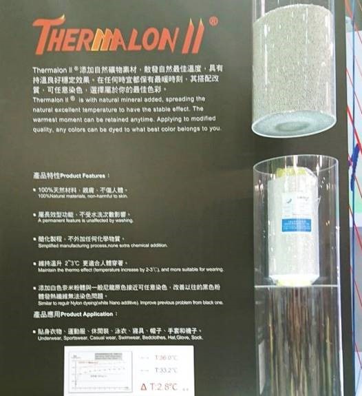 圖19　力寳龍可染型耐隆快熱紗Thermalon II®