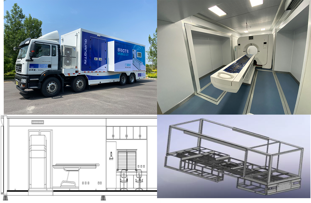 圖2　中國大陸車載移動醫用CT方艙設計
