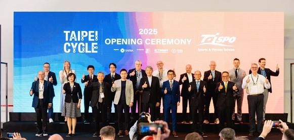2025年「台北國際自行車展(TAIPEI CYCLE)」及「台灣國際運動及健身展(TaiSPO)」開幕典禮