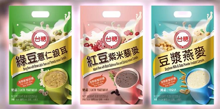 台糖出品的「紅豆紫米藜麥」、「綠豆薏仁銀耳」以及「豆漿燕麥」參加日本評選，榮獲「優秀賞」。