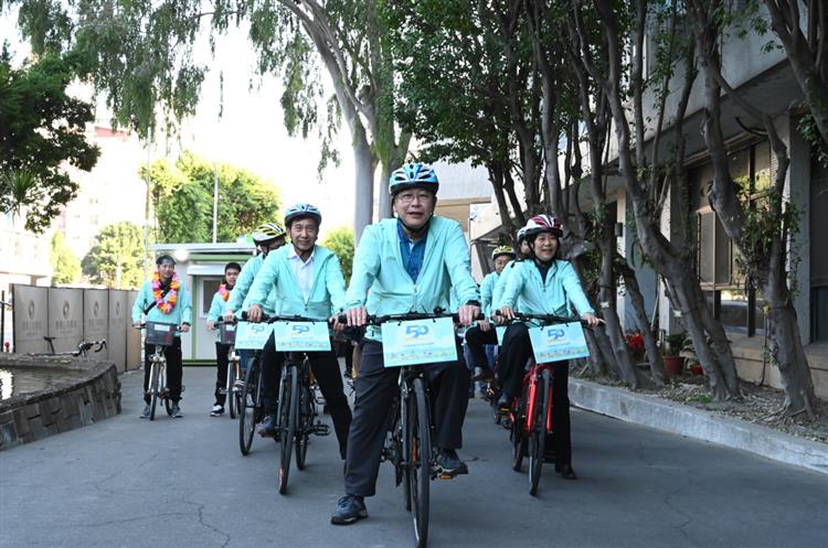 台水歡慶五十週年  13區處單車環島接力象徵世代傳承-車隊出發