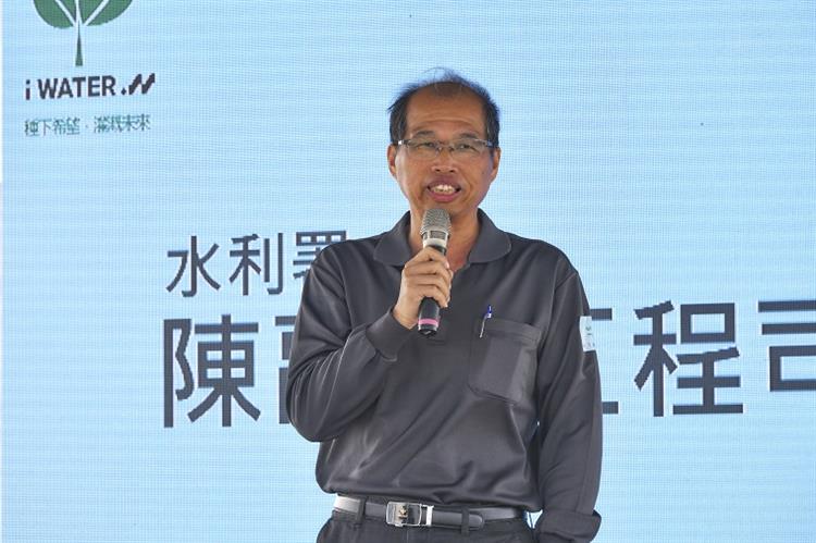 1水利署攜手台積電舉辧濁水溪植樹活動改善揚塵-水利署陳春宏副總工程司致詞