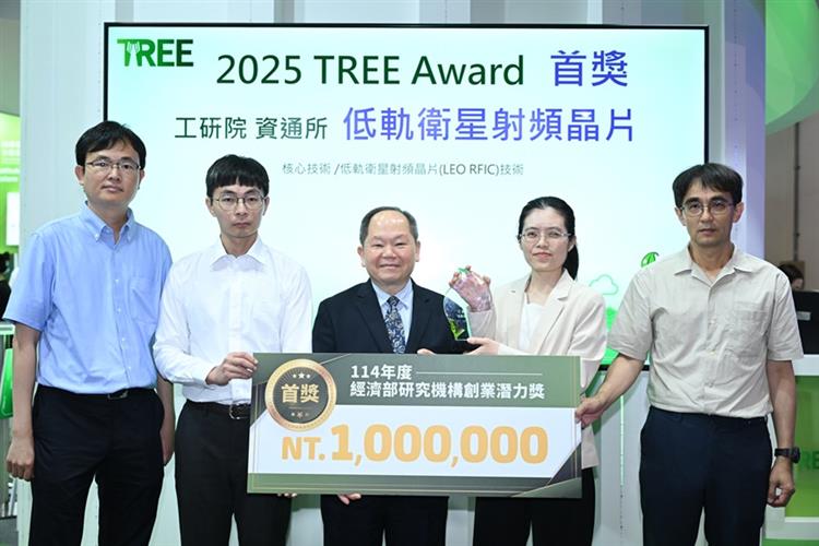 2025 TREE Award首獎團隊工研院低軌衛星射頻晶片