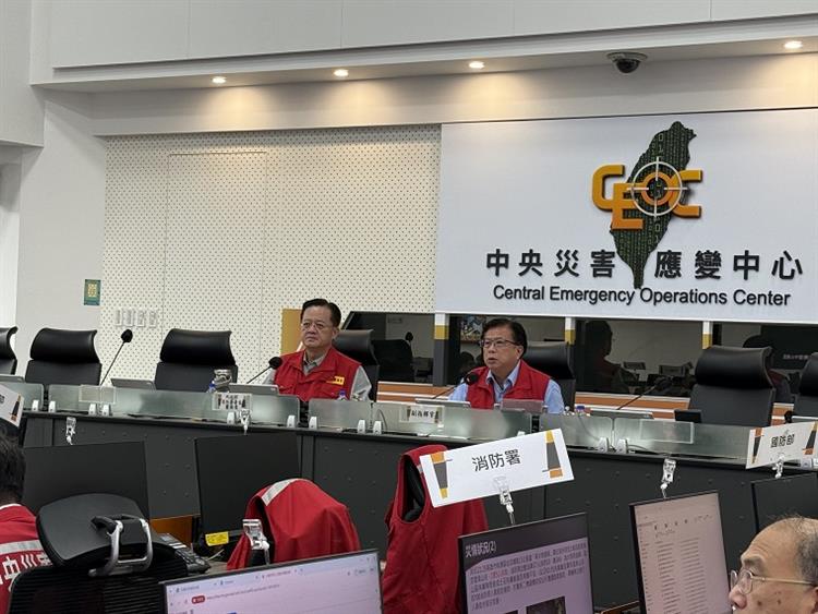 1 農業部黃昭欽次長主持0728豪雨中央災害應變中心第九次工作會報暨情資研判會議會議