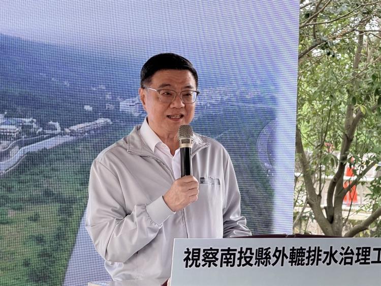 賴次長陪同行政院長視察南投外轆排水治理工程 強調系統治理、加速建設 提升南投承洪韌性