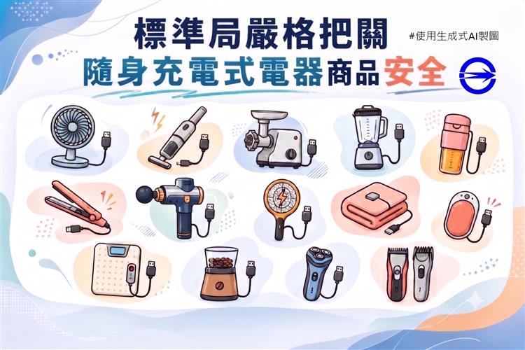 經濟部標準局嚴格把關隨身充電式電器商品安全
