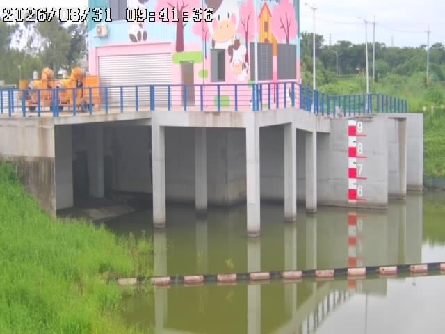 5.嚴防西南風豪雨來襲 水利署三級開設強化防汛應變-六河_柳營區-櫻花社區滯洪池(已洩降)