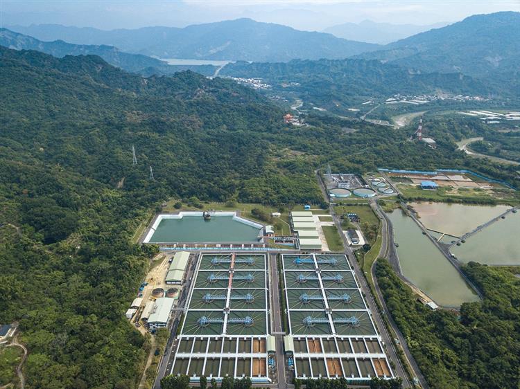 台灣自來水公司第六區管理處南化淨水場空拍照