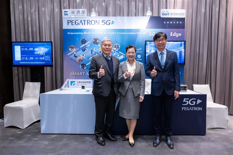 開啟彈跳視窗，連結到和碩聯合科技於5G-ACIA會員大會展示5G專網系統實現5G智慧工廠成果，透過5G實現數位轉型，提升生產效率及產線變動彈性。(jpg檔)