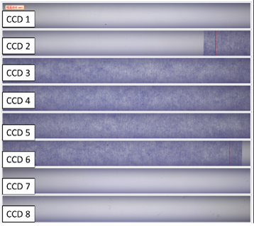 CCD lens instantly shows the color effect and width of the inspected fabric
