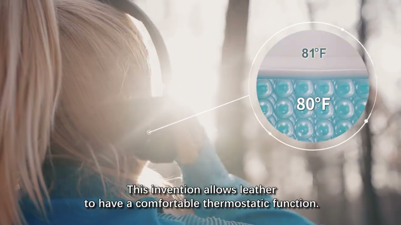 80°F Thermostatic Microcapsules Ultra-fine Fiber Leather Video