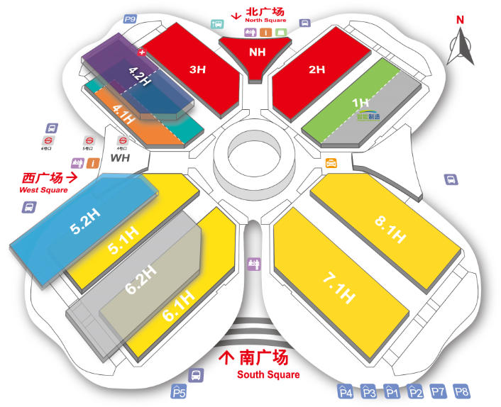 圖1 第十九屆中國國際工業博覽會展場配置