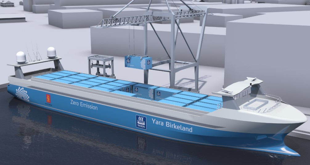 圖4 挪威無人貨船Yara Birkeland設計造型