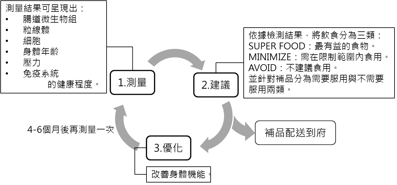 圖3　Viome檢測分析與飲食建議過程圖