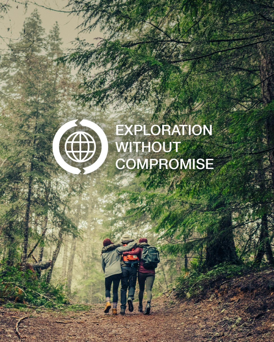 圖1  The North Face公布名為「探索，絕不妥協Exploration Without Compromise」的新策略願景，推動永續、保護環境