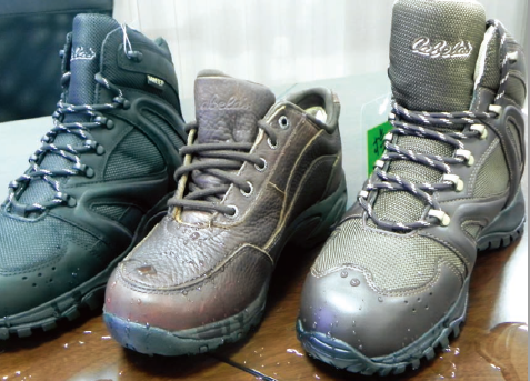 防水透濕皮革，應用在機能性鞋品上，如：登山鞋