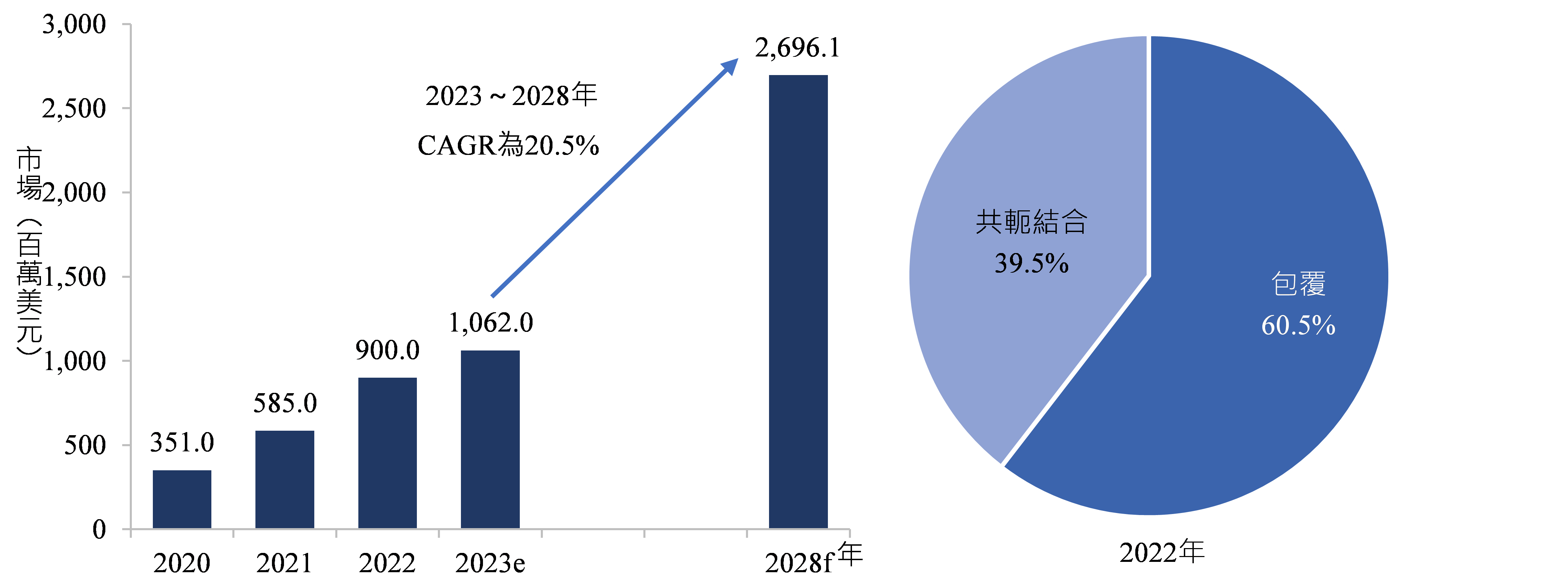 圖2 2020～2028年全球RNA藥品傳遞市場規模