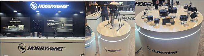 圖5 中國大陸廠商好盈科技HOBBYWING展示無人機電子調速器與無刷馬達
