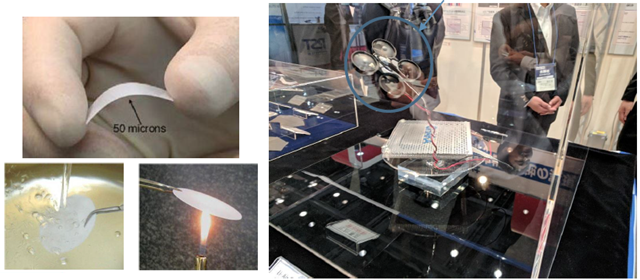 圖9 OHARA LICGCTM SP-01固態電池展示品與無人機應用展示