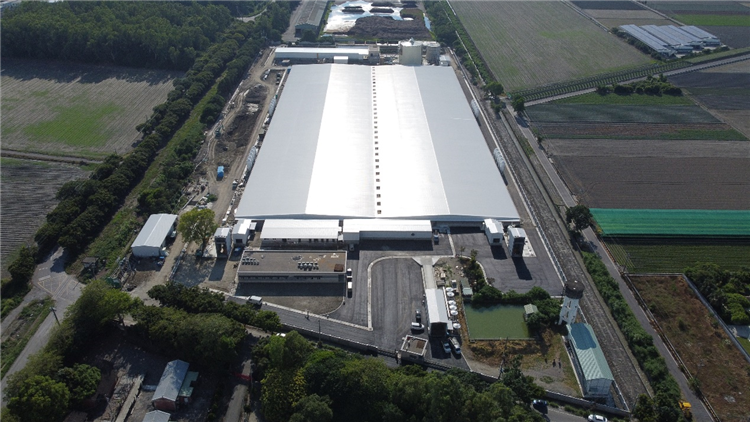 台糖虎尾綠能循環豬場全場空拍圖，該場正式於今年7月25日啟用。