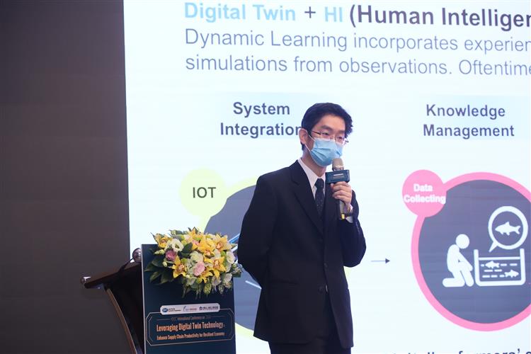 經濟部代表張能凱科長向APEC經濟體分享智慧農漁業導入數位工具之推動經驗，並提供政策建議以協助亞太區域建構農漁業韌性供應鏈。