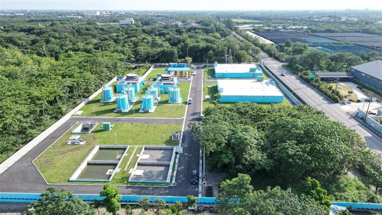 台水內麟淨水場助攻 屏縣自來水普及率由49.39%躍升至68%-圖1內麟淨水場全場鳥瞰圖
