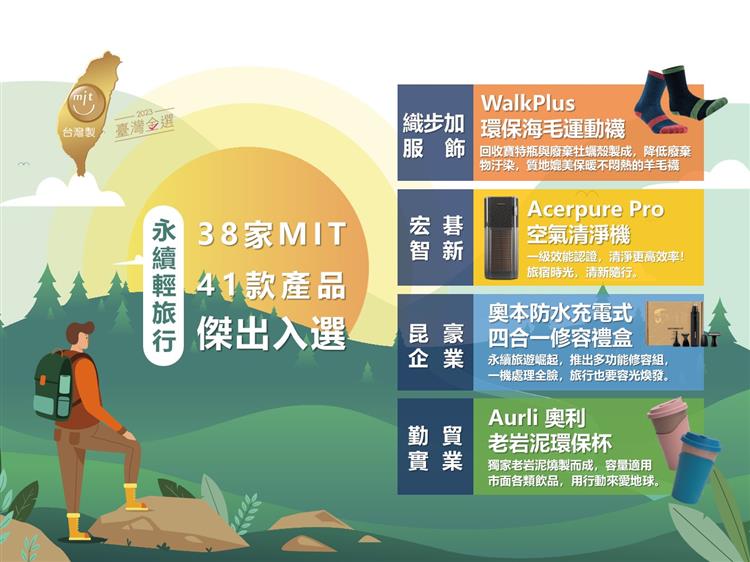 MIT金選綠色好品陪你一起輕旅行，共同實踐綠色生活， 一起減少二氧化碳排放