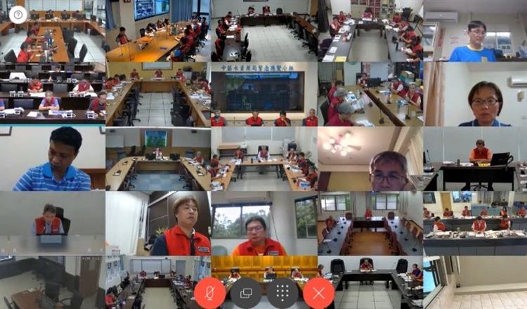 海葵颱風中心即將通過臺灣 水利署再次召開視訊會議嚴陣以待-各單位參加視訊會議7_0