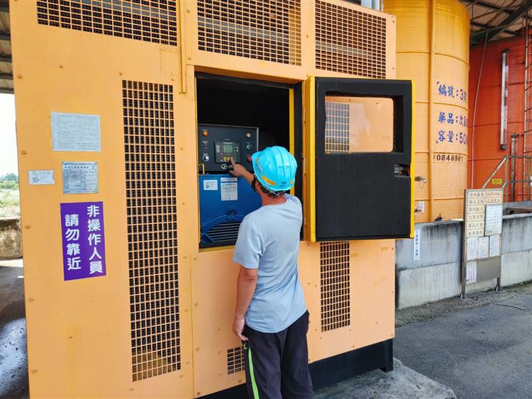 小犬增強為中颱 台水完成防颱整備嚴防災害-烏山頭廠發電機測試02