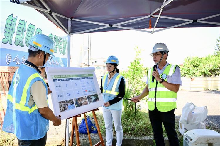 台水公司王總工程師傳政作災後復原進度報告