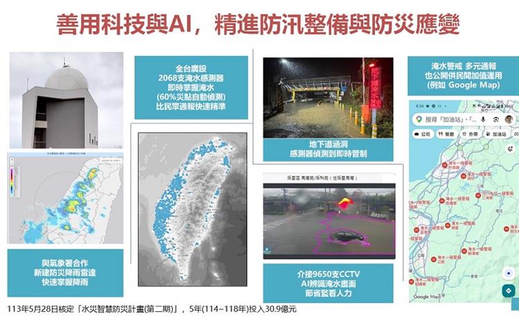 3.強化旱澇調適能力 全面提升供水韌性與防洪安全-善用科技與AI 精進防汛整備與防災應變