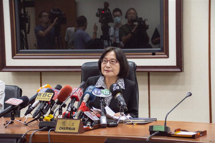 大同案記者會，商業司長李鎂說明經濟部不予登記之主要緣由