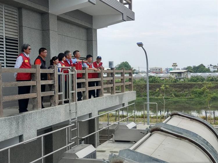 水利署副署長曹華平與雲林縣政府視察防汛整備情形