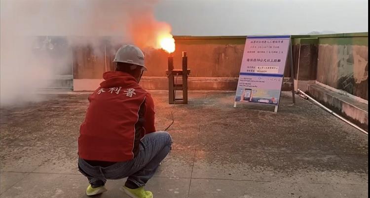 水利署掌握鋒面通過及東北季風增強於寶二水庫人工增雨施作