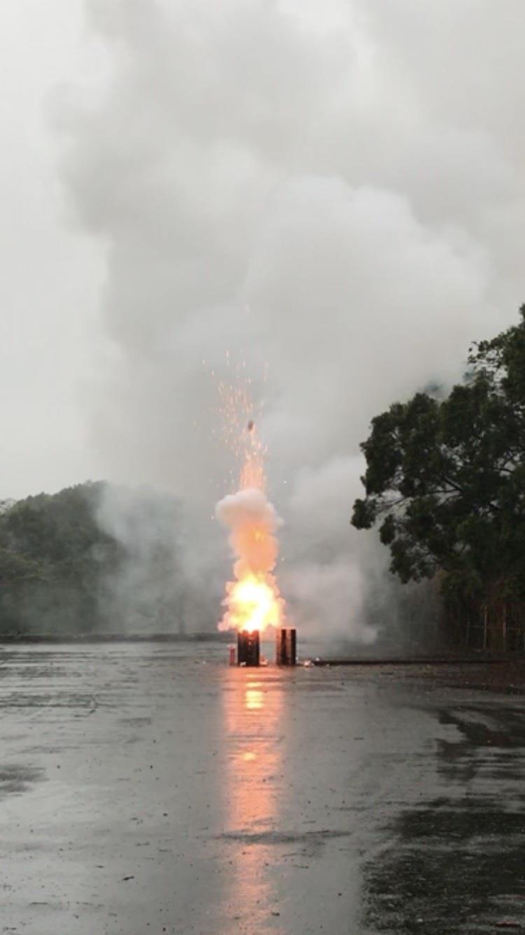 把握鋒面影響時機水利署於水庫集水區進行高空焰彈增雨作業