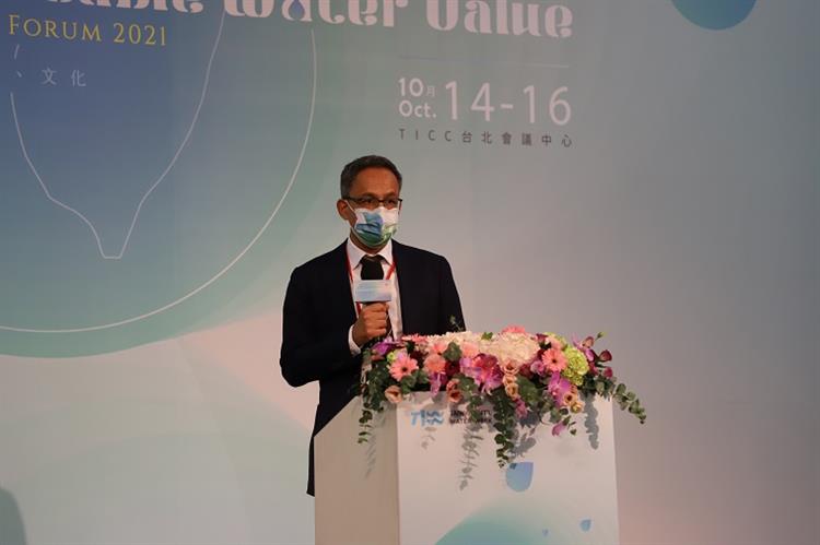 水利署舉辦2021台灣國際水週國際論壇-荷蘭在臺辦事處譚敬南代表致詞