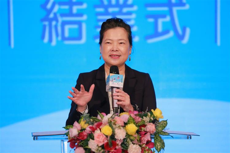 王美花部長致詞，鼓勵女性創業家善用特質在國際上發光發熱