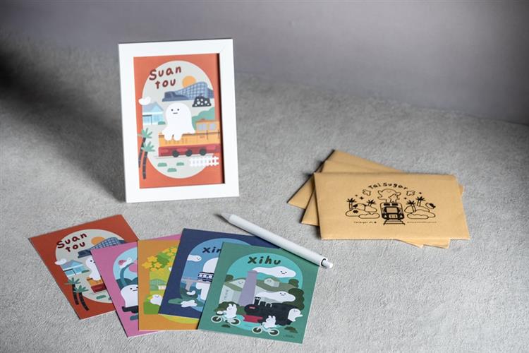 文旅護照同步推出「台糖×雲朵ＡH!Q」聯名明信片，為旅程增添更多收藏樂趣 